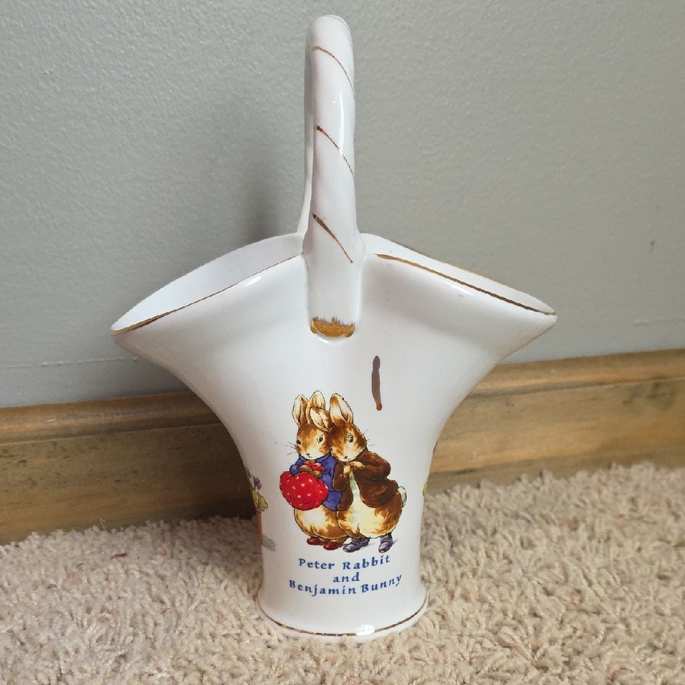Peter Rabbit Ceramic Basket/Vase